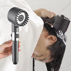 High-Pressure Single-Button Handheld Shower Head (No-Drill Mount)