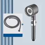 High-Pressure Single-Button Handheld Shower Head (No-Drill Mount)