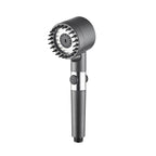 High-Pressure Single-Button Handheld Shower Head (No-Drill Mount)