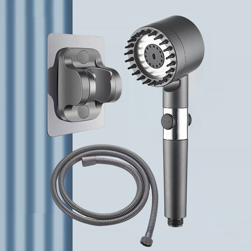 High-Pressure Single-Button Handheld Shower Head (No-Drill Mount)