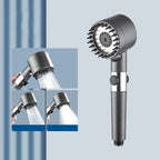 High-Pressure Single-Button Handheld Shower Head (No-Drill Mount)