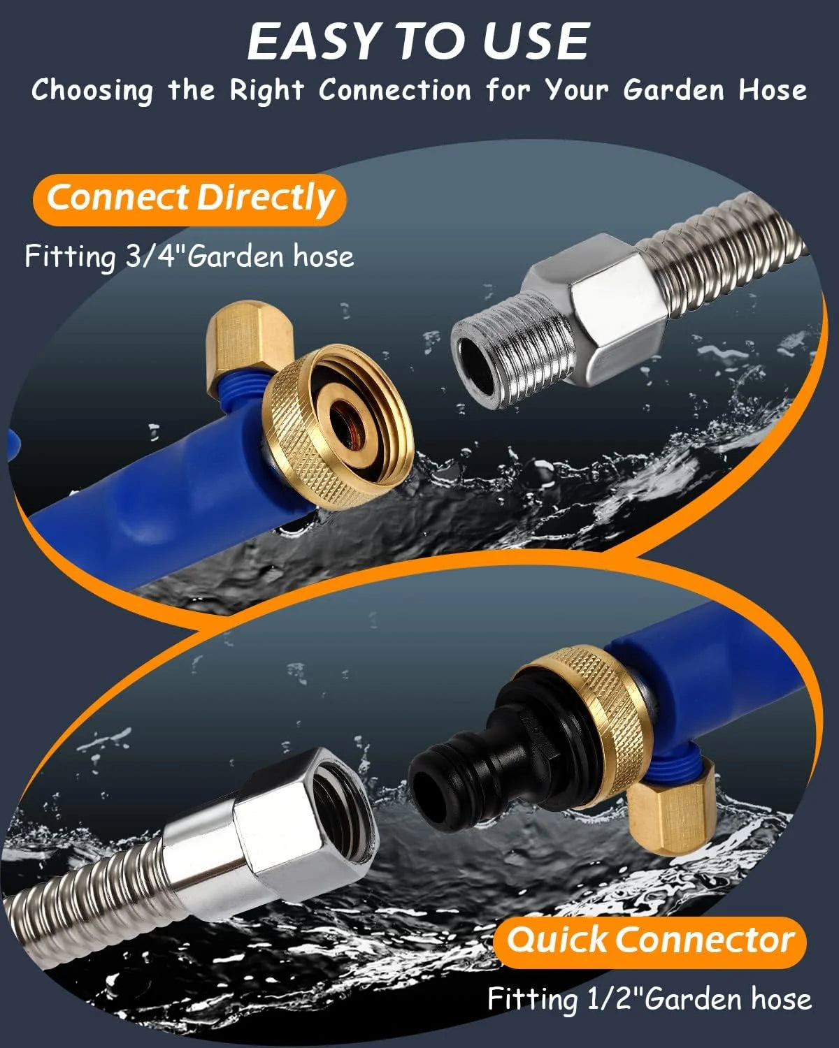 High-Pressure Washer Wand 33-Foot Reach Dual Brass Nozzles