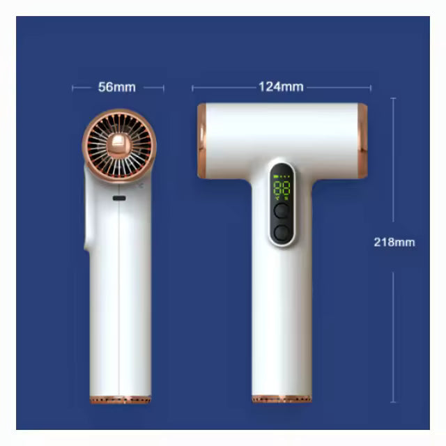 High-Speed Cordless USB-Rechargeable Hair Dryer