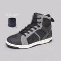 High-Top Sneakers Microfiber Leather Breathable Mesh Non-Slip Rubber Outsole