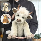 Highland Cow Figurine Handcrafted Floral Crown