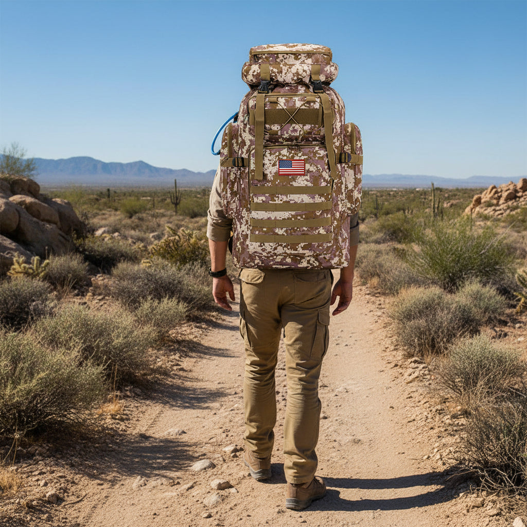 Hiking Backpack 40L Durable Fabric Comfortable Fit