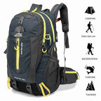 Hiking Backpack 40L Waterproof Lightweight Padded Back & Adjustable Straps