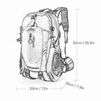 Hiking Backpack 40L Waterproof Lightweight Padded Back & Adjustable Straps