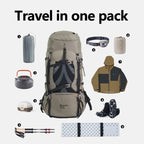 Hiking Backpack 70L Durable Nylon Softback