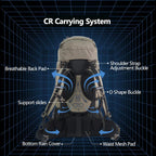 Hiking Backpack 70L Durable Nylon Softback