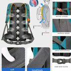 Hiking Backpack 70L Waterproof Rain Cover