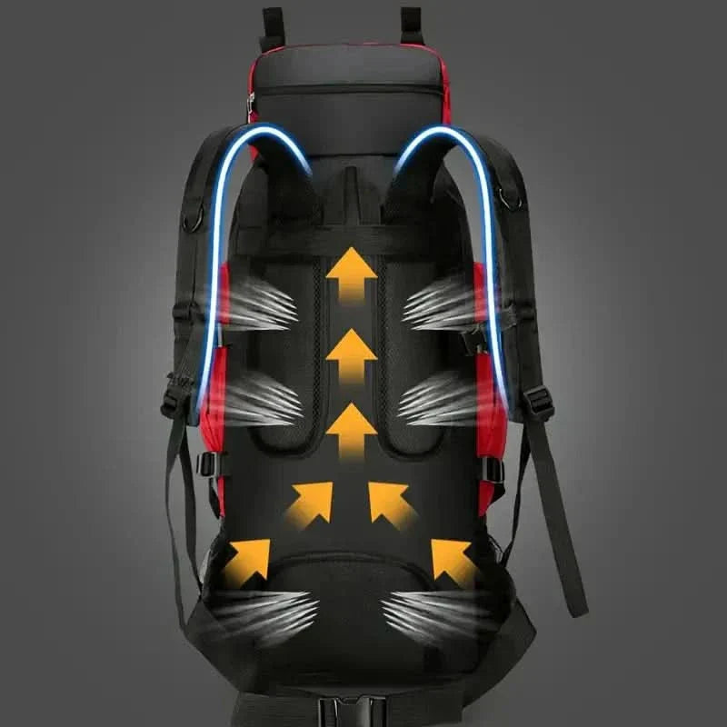Hiking Backpack 90 L Waterproof Breathable Back