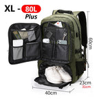 Hiking Backpack Large Capacity Water-Resistant Padded Back Panel