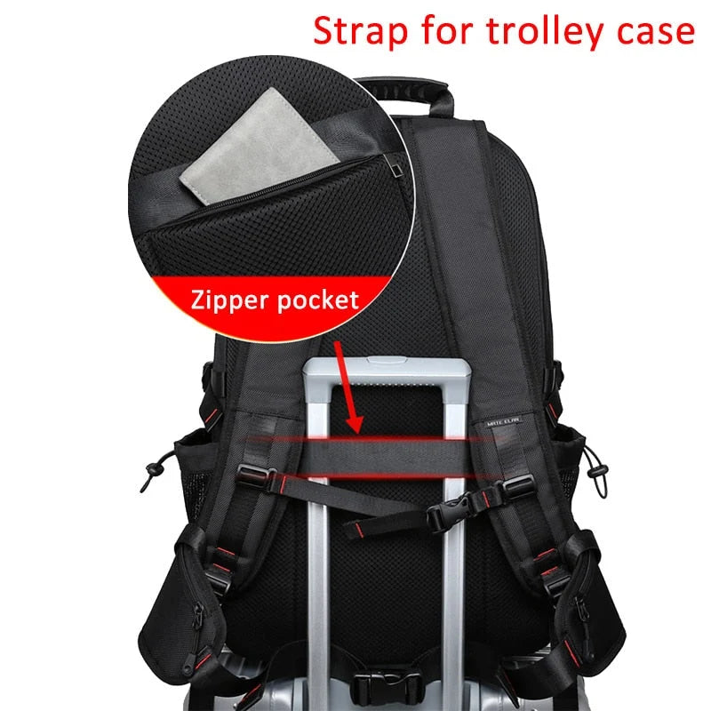 Hiking Backpack Water-Resistant Padded Back & Waist Belt