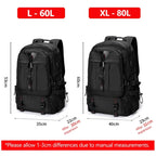 Hiking Backpack Water-Resistant Padded Back & Waist Belt