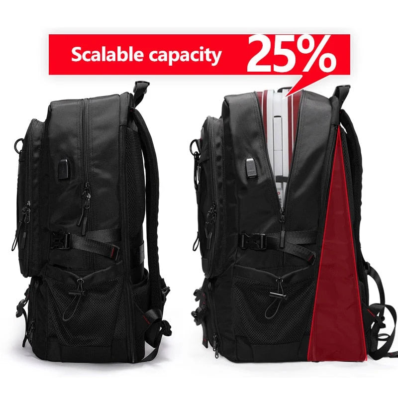 Hiking Backpack Water-Resistant Padded Back & Waist Belt