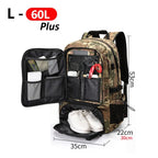 Hiking Backpack Water-Resistant Padded Back & Waist Belt