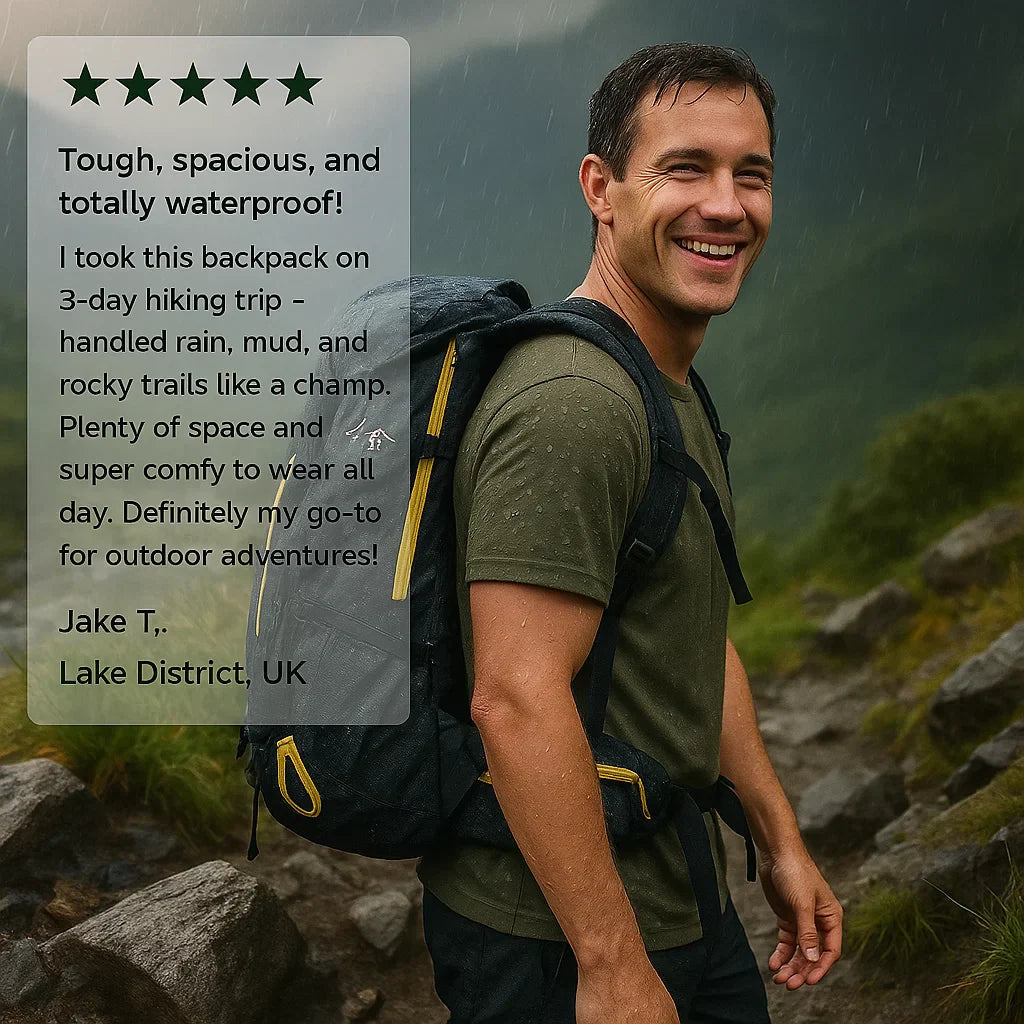 Hiking Backpack Waterproof Ergonomic & Breathable 40L Capacity