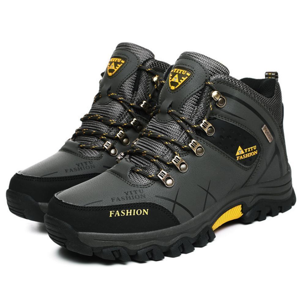 Hiking Boots Waterproof & Fleece-Lined Non-Slip Rubber Sole