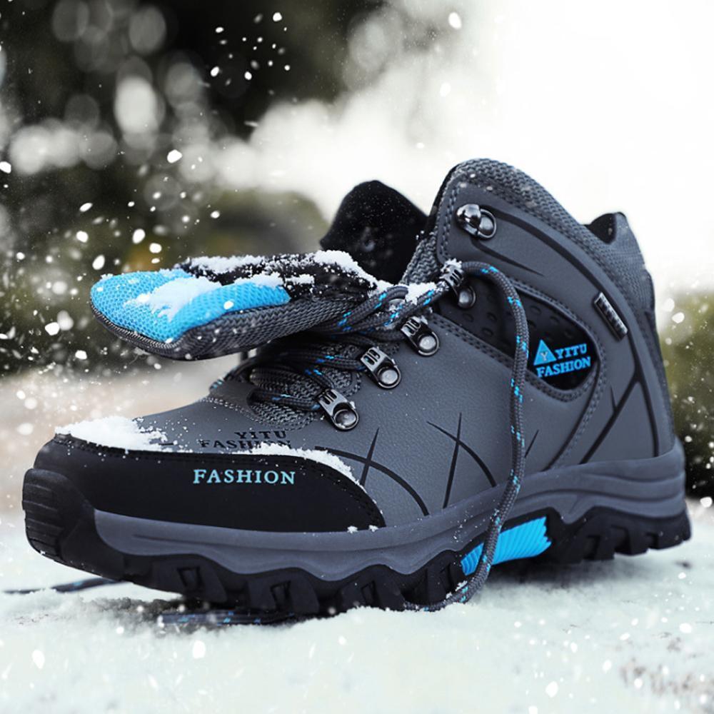 Hiking Boots Waterproof & Fleece-Lined Non-Slip Rubber Sole