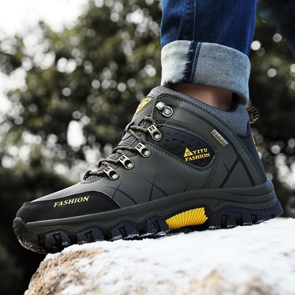 Hiking Boots Waterproof & Fleece-Lined Non-Slip Rubber Sole