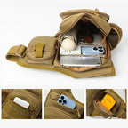 Hiking Chest Bag Water-Resistant 600D Oxford MOLLE & Mesh