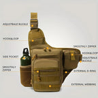 Hiking Chest Bag Water-Resistant 600D Oxford MOLLE & Mesh