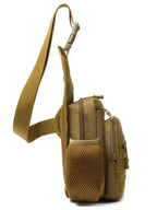 Hiking Chest Bag Water-Resistant 600D Oxford MOLLE & Mesh