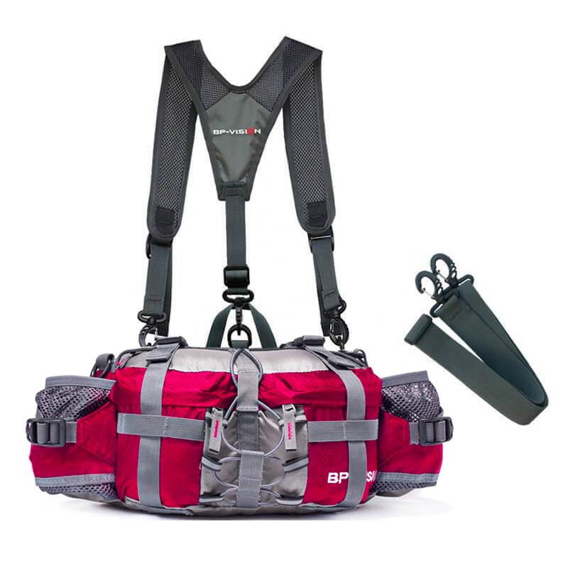 Hiking Hip Bag Waterproof Nylon Convertible Strap