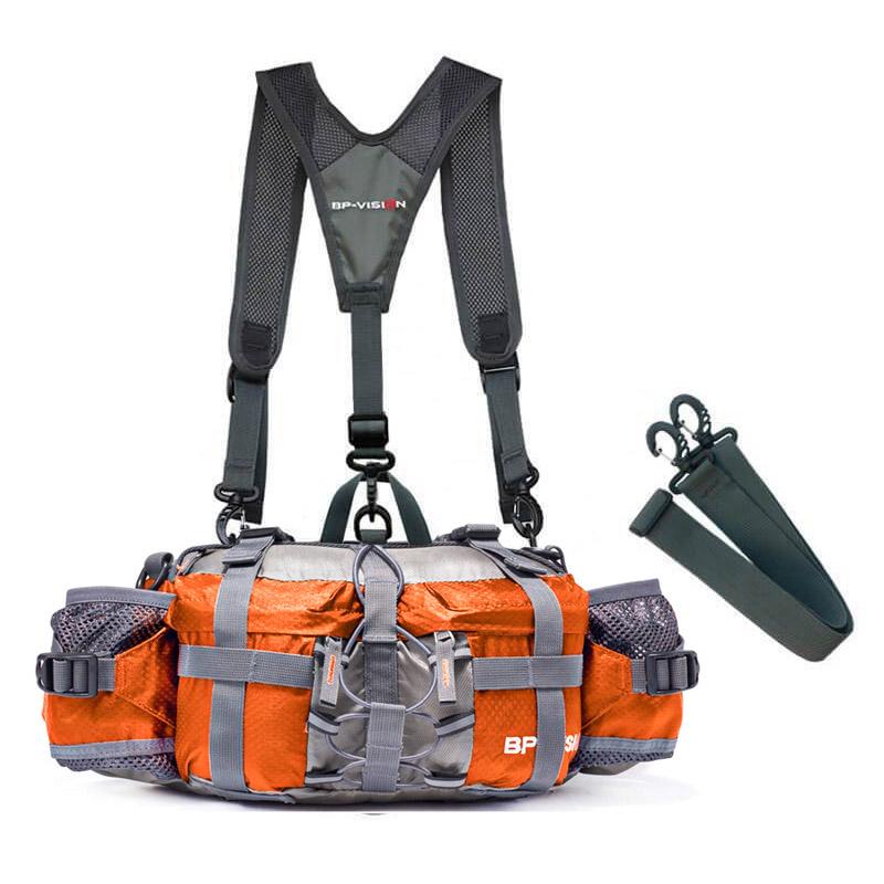 Hiking Hip Bag Waterproof Nylon Convertible Strap