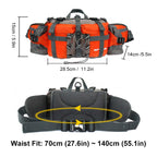 Hiking Hip Bag Waterproof Nylon Convertible Strap
