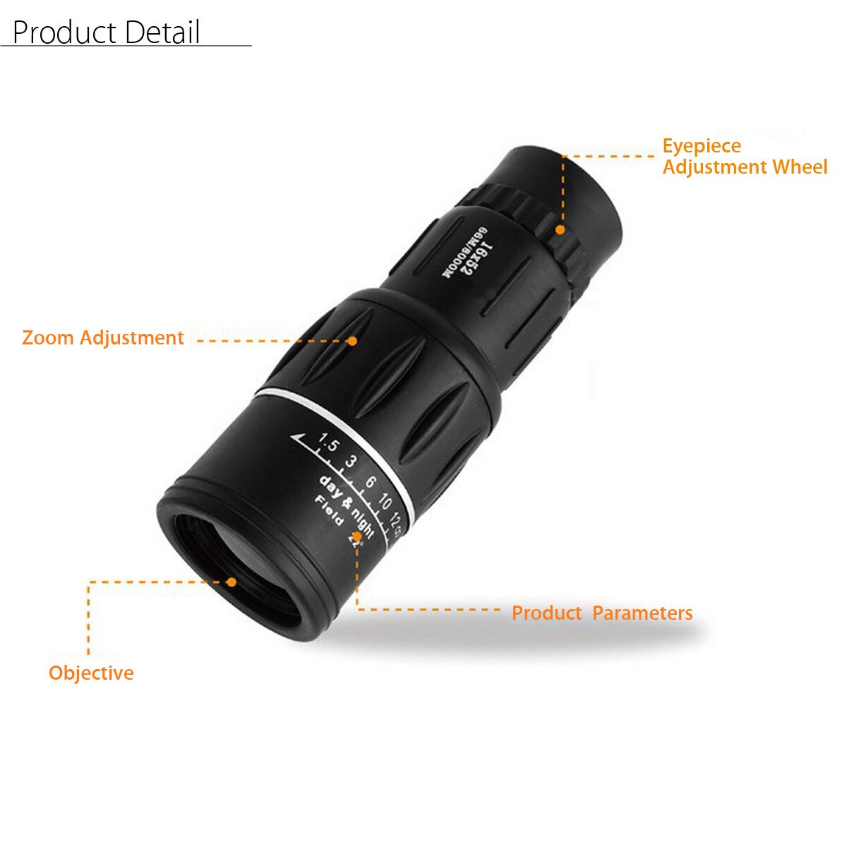 Hiking Monocular 10X HD Photo & Video Water-Resistant