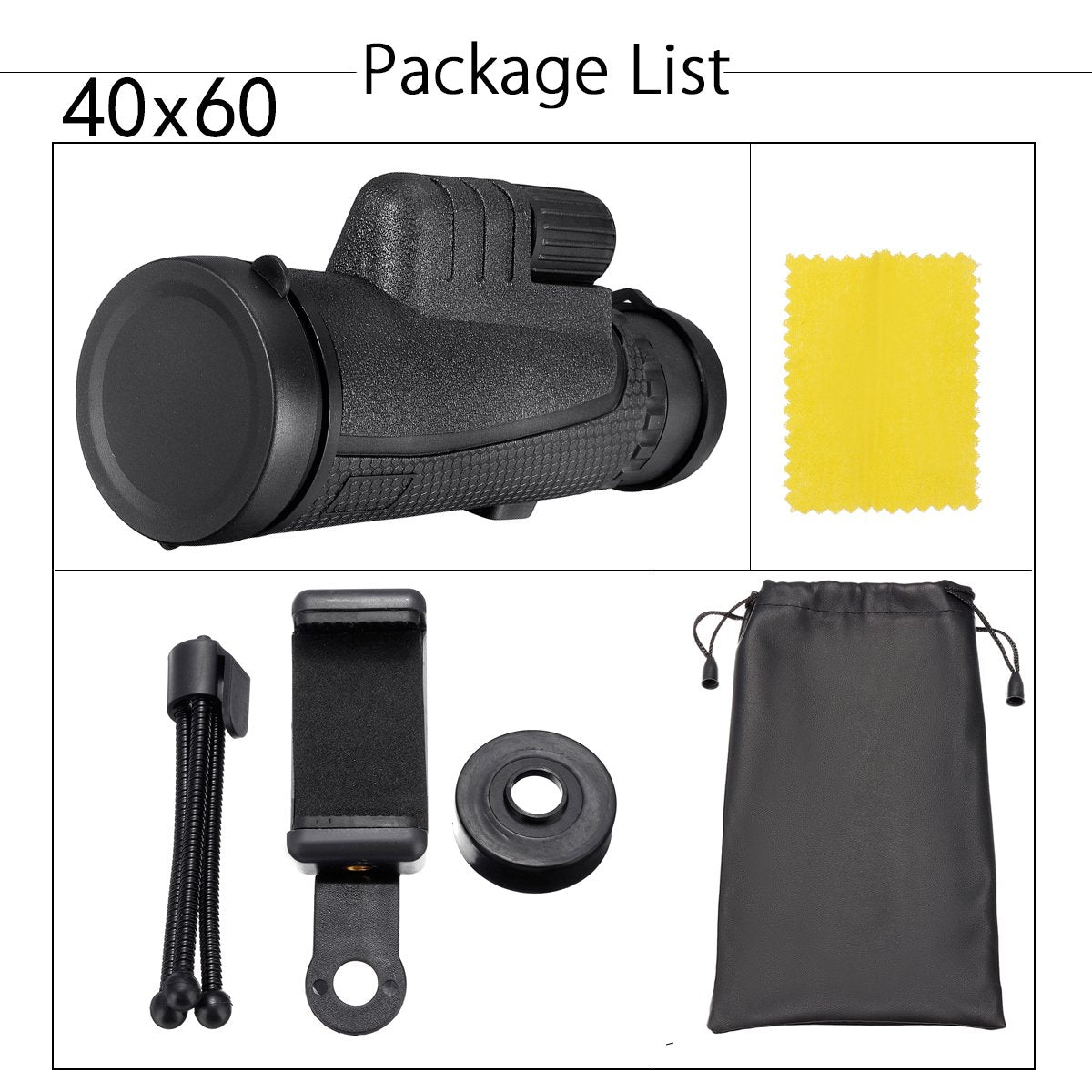 Hiking Monocular 10X HD Photo & Video Water-Resistant
