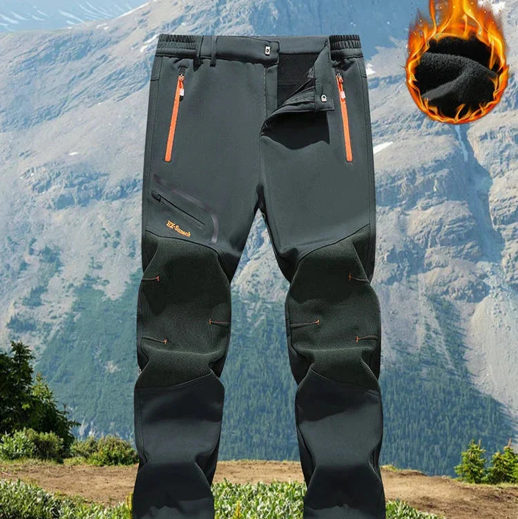 Hiking Pants Softshell Waterproof & Windproof Warm Lined