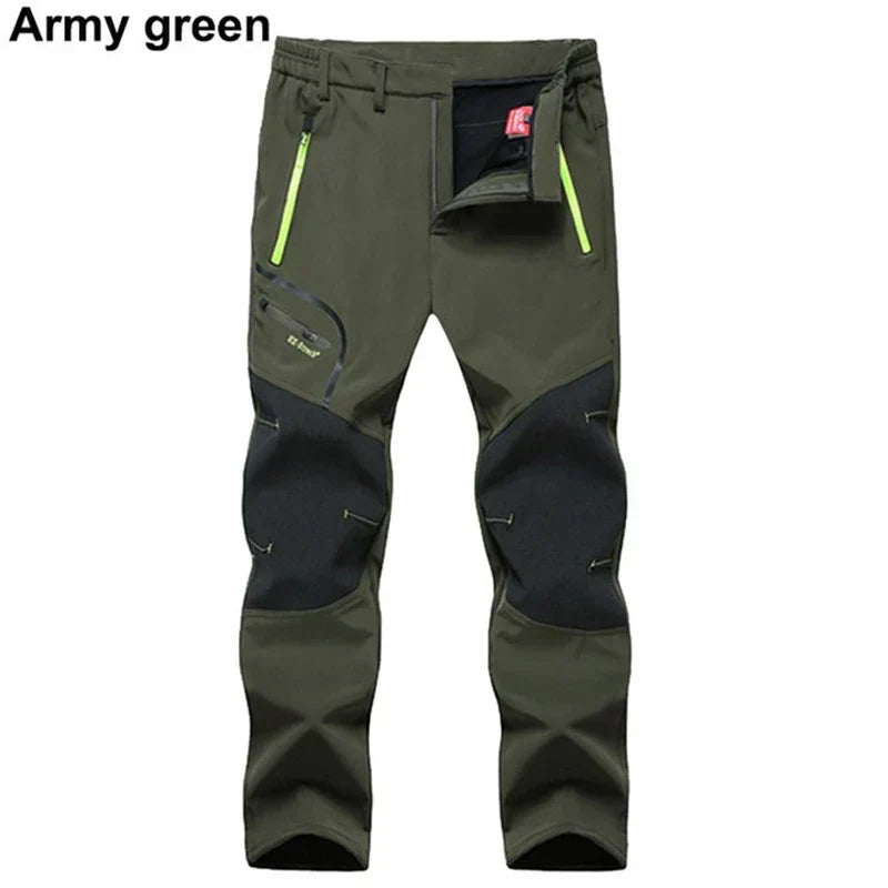 Hiking Pants Softshell Waterproof & Windproof Warm Lined