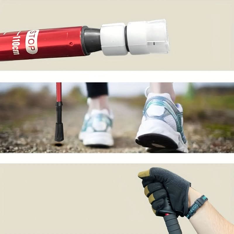 Hiking Pole Telescopic Foldable Non-Slip Grip
