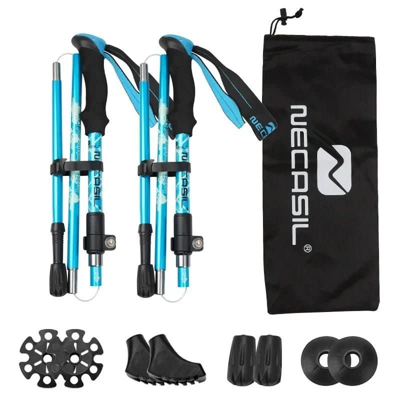 Hiking Poles Collapsible Lightweight Aluminum Adjustable Length