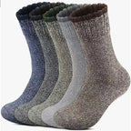 Hiking Socks Merino Wool Thick Cushioning Set of 5