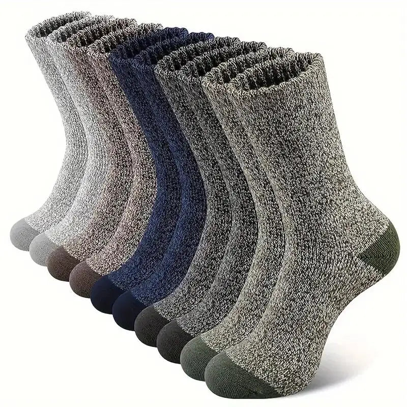 Hiking Socks Merino Wool Thick Cushioning Set of 5