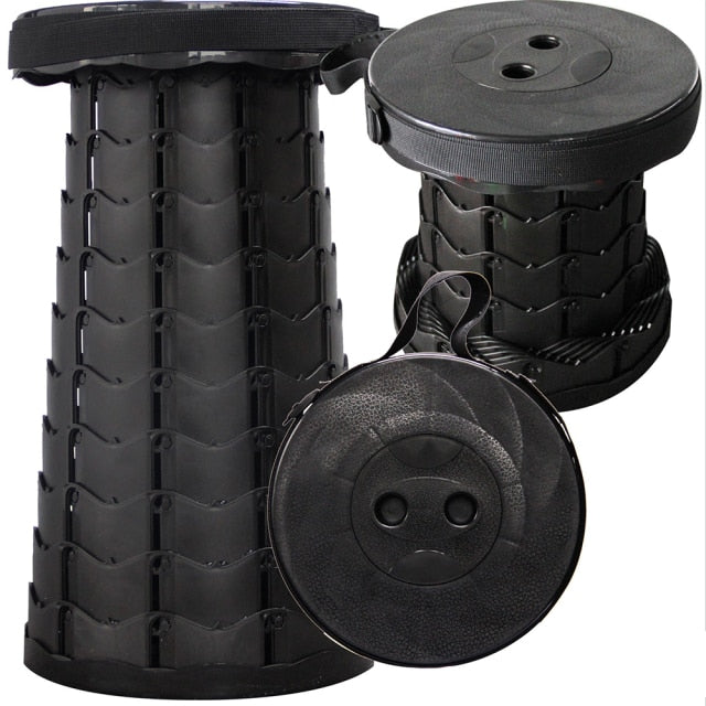 Hiking Stool Foldable Adjustable Lightweight Shoulder Strap