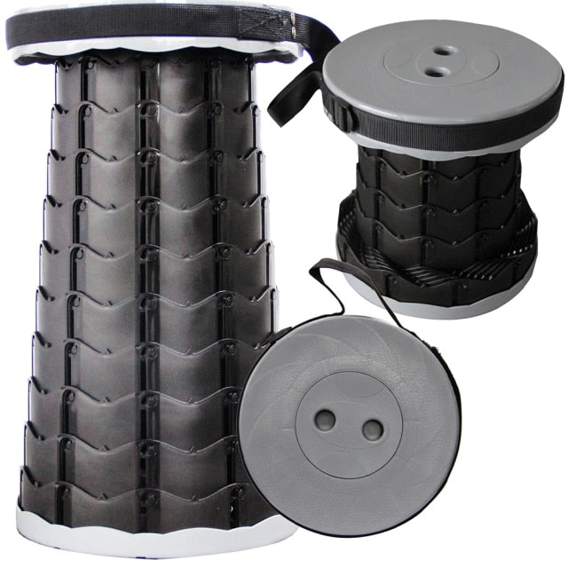 Hiking Stool Foldable Adjustable Lightweight Shoulder Strap
