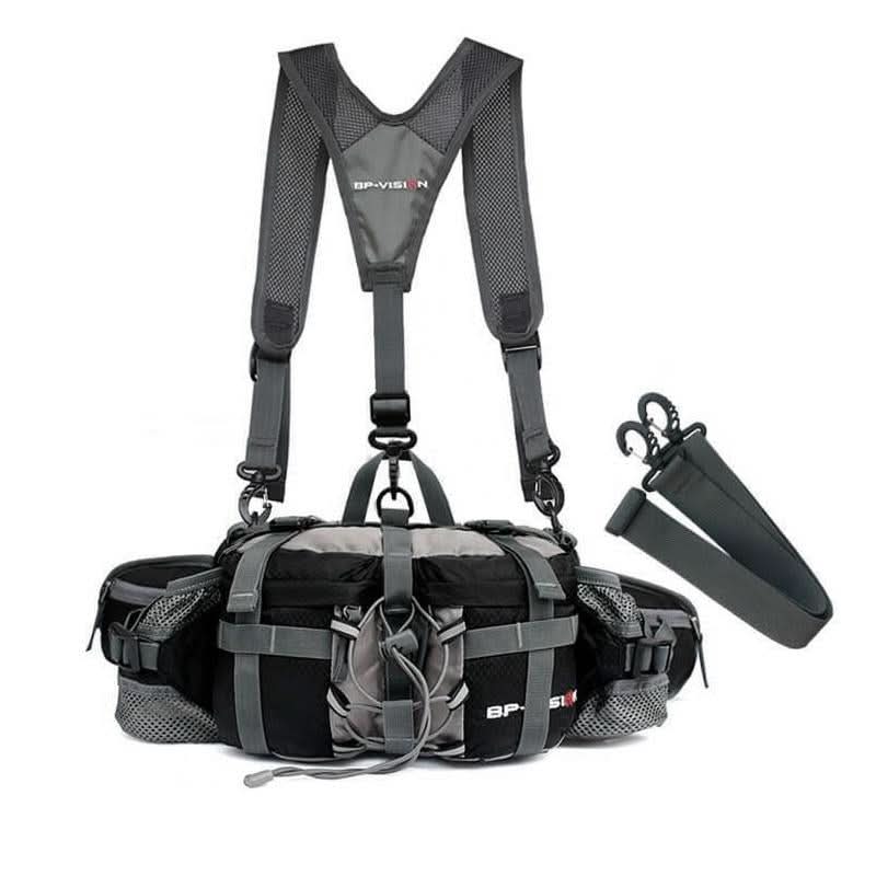 Hiking Waist Bag Water-Resistant Dual Bottle Holders