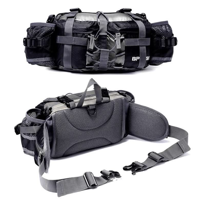 Hiking Waist Bag Water-Resistant Dual Bottle Holders