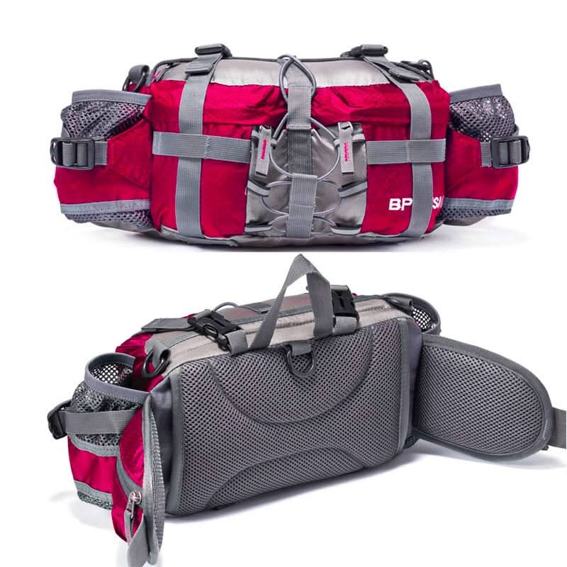 Hiking Waist Bag Water-Resistant Dual Bottle Holders