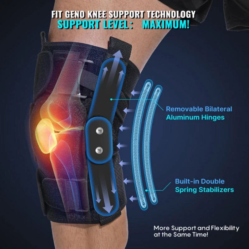 Hinged Knee Brace Removable Aluminum Hinges Gel Patella