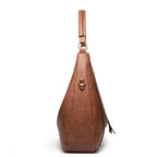 Hobo Bag Vegan Leather Adjustable Strap & Perforated Sides