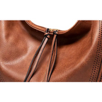 Hobo Bag Vegan Leather Adjustable Strap & Perforated Sides