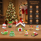 Holiday Building Block Set Interlocking Multi-Color Reusable