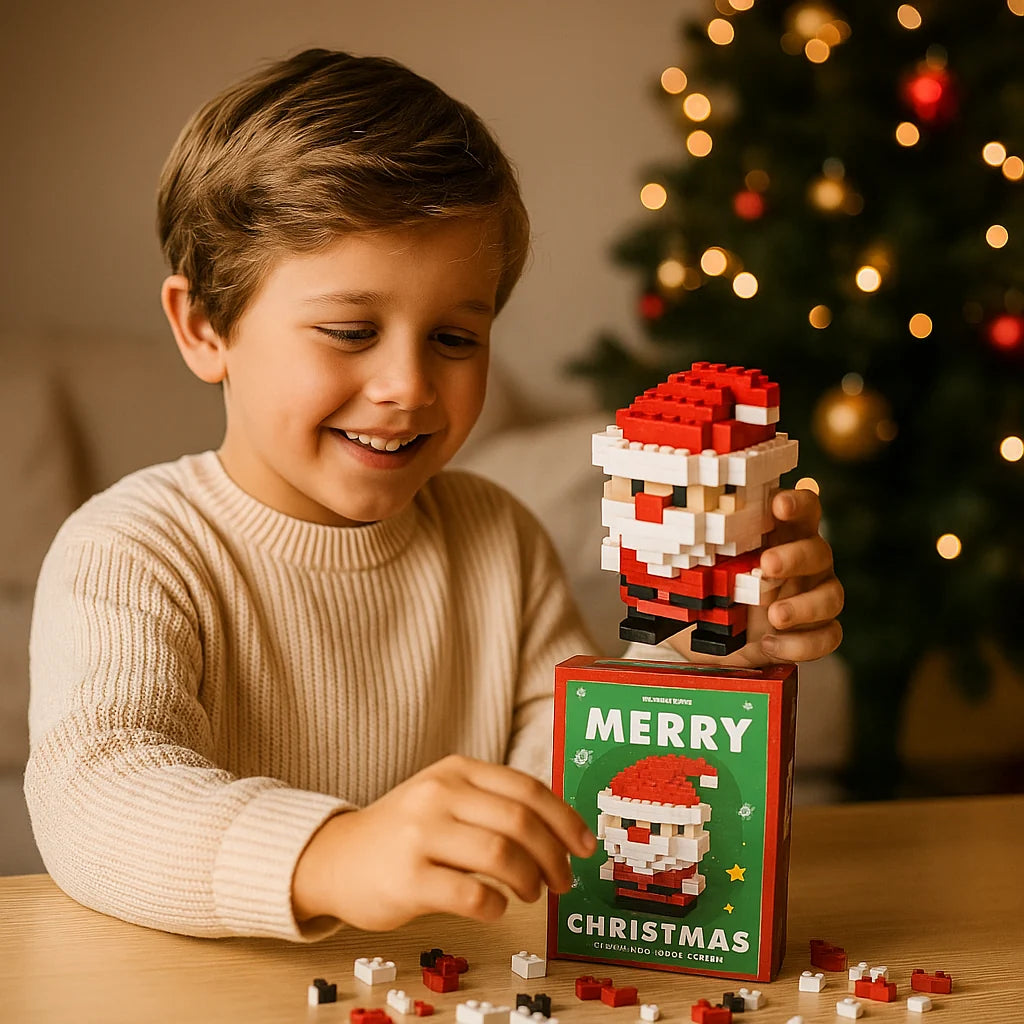 Holiday Building Block Set Interlocking Multi-Color Reusable