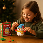Holiday Building Block Set Interlocking Multi-Color Reusable